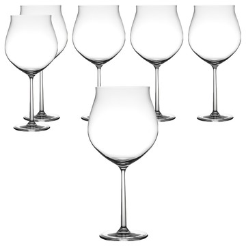 Lucaris 上海系列無鉛水晶勃根地紅酒杯 雷射切割  665ml  6個