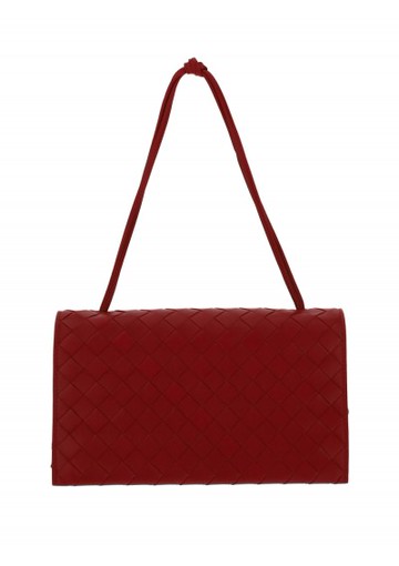 Bottega Veneta - Trio Shoulder Pouch - Womens - Red