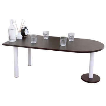 【頂堅】蛋頭形和室桌/矮腳桌/餐桌-深60x寬120x高45公分-二色深胡桃木色