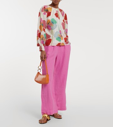 Velvet Avery floral cotton and silk blouse