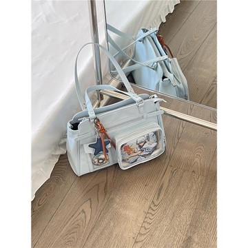 錢一波痛包｜紅藍色系10cm娃痛包二次元追星演唱會單肩斜挎藏支架