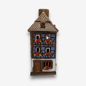 SOLO歐洲家居-手工陶瓷小屋 燭台 9cm 迷你 童話故事系列