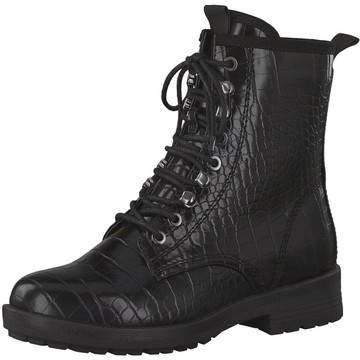 TAMARIS BOOTIES LOW HEELS BLACK CROCO 黑色女款鞋子