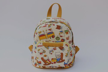 日本kitty家族布料|雙肩包|後背包|布藝雙肩包