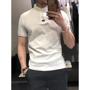 夏季Polo男短袖翻領T恤韓版潮流修身上衣英倫痞帥半袖體恤保羅衫