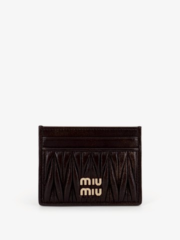 Matelassé leather card holder - MIU MIU - gender_Woman
