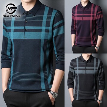 時尚商務休閒男士長袖POLO衫
