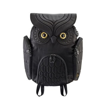 Morn Creations 正版經典貓頭鷹後背包-黑色 (L)