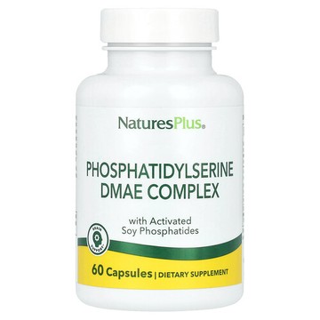 NaturesPlus, 磷脂醯絲氨酸 DMAE 複合物，60 粒素食膠囊