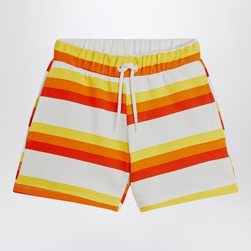 Short yellow/orange/red striped