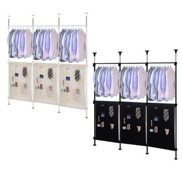 巴塞隆納─180頂天立地伸縮衣架置物架(附收納袋)