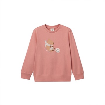 GIORDANO 童裝長袖上衣 水豚與無尾熊系列 - 21 峽谷紅