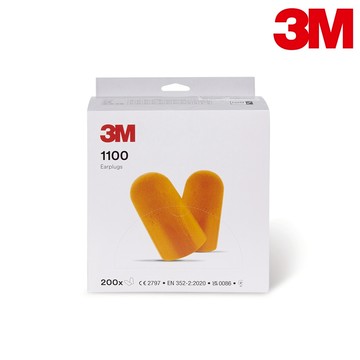 3M 耳塞 1100 圓錐型軟式耳塞 海绵防音耳塞 送耳塞盒 低敏耳塞 抗噪耳塞 睡眠耳塞 一盒200副 免運
