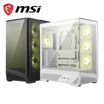 【MSI 微星】MAG PANO 130R PZ 全景玻璃機殼 (ATX/Type-C/內建風扇側3後1/支援背插主板/顯卡400mm/塔散165mm)
