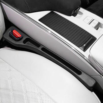 Justpick 汽車座椅縫隙填充條 車用縫隙防漏塞  黑色  1組