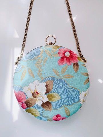 淺藍調花樣年華小圓包 - 可手拿 / 斜揹/ 婚禮姊妹禮物