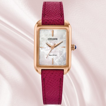 CITIZEN星辰 L系列 光動能 簡約時尚腕錶 23.5*35mm/EM1193-08D