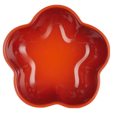 LE CREUSET 花型盤 小 火紅辣椒  1個  紅色