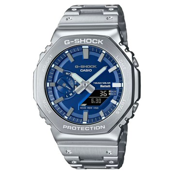 CASIO 卡西歐G-SHOCK GM-B2100AD-2A 全金屬智慧太陽能錶 藍44.4mm｜樂天領券現折★全館特惠中★指定刷卡回饋10%