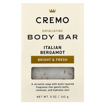 Cremo, 去角質磨砂沐浴皁，意大利弗手柑，5 盎司（142 克）