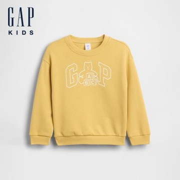 【GAP】babyGap布萊納小熊Logo大學T-杏仁黃(911541)