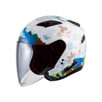 SOL 安全帽 SO-7E SO7E 探險者 白藍綠 內藏墨鏡 雙D扣 雙層鏡 3/4罩 安全帽 半罩《比帽王》