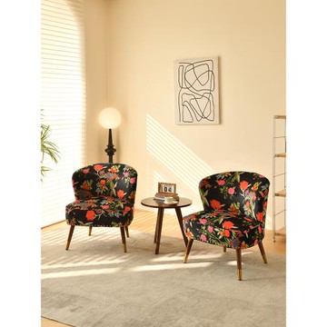 復古單人沙發美式鄉村雙人休閑小沙發民宿陽臺一桌兩椅組合老虎椅