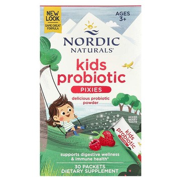 Nordic Naturals, 兒童益生菌精靈，3 歲以上，什錦漿果味，30 包，每包 0.035 盎司（1 克）