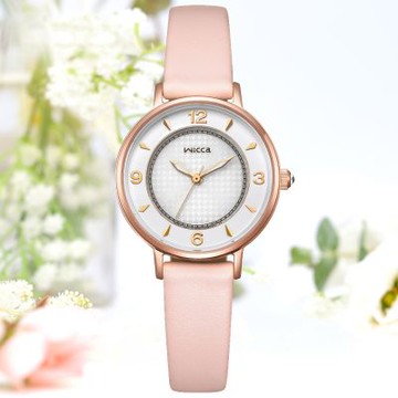 CITIZEN星辰 Wicca 少女系列 台灣限定 太陽能 千鳥格紋腕錶 新年禮物 推薦 送禮 28.1mm / KP3-465-16