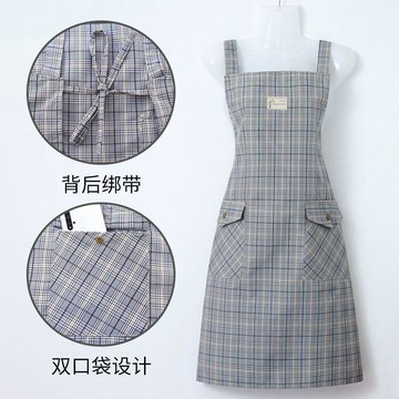 隔日💥中長款圍裙廚房家用防污防塵工作服網紅日式帆布做飯圍腰女圍裙