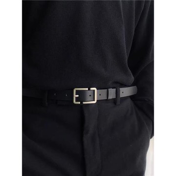 港風腰帶男女細皮帶個性針扣帥裝飾皮帶男ins潮休閑腰封西裝褲帶