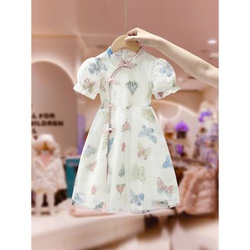 女童連衣裙夏季2026新款兒童裝漢服網紅洋氣旗袍夏裝中國風公主裙