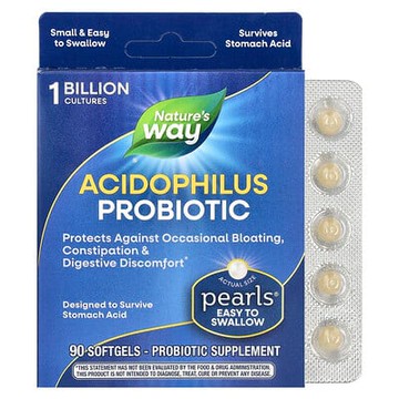 Nature's Way, 嗜酸益生菌珍珠，10 億 CFU，90 粒軟凝膠