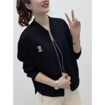 中年媽媽短外套女春季2025春秋寬松夾克開衫棒球服休閑百搭上衣女