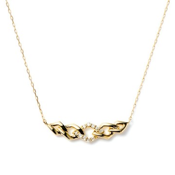 【 ARTE WHITE】K18 菱形微笑密鑲鑽項鍊