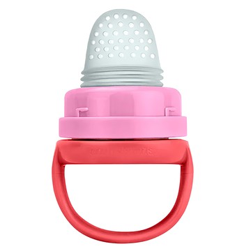 green sprouts 小綠芽 咬咬樂副食品輔食器，植物塑料，軟矽膠材質  蜜桃紅  1個