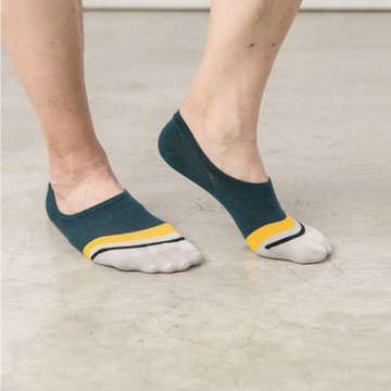 【現貨】MIT台灣製貝柔 義式對目止滑隱形襪套-拼接 HP5552