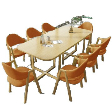 會議桌長桌簡約現代會議室接待洽談培訓長條桌椅組合辦公開會長桌[DD030109]