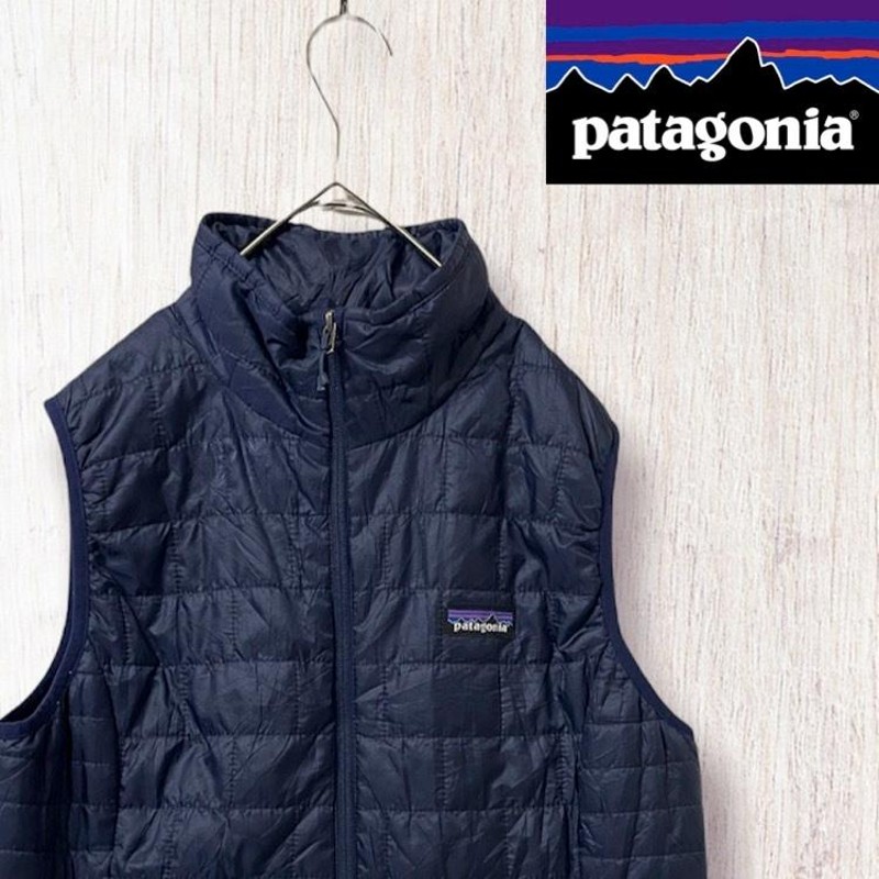 USA古着パタゴニア patagonia フルジップ ナノパフベスト レディース