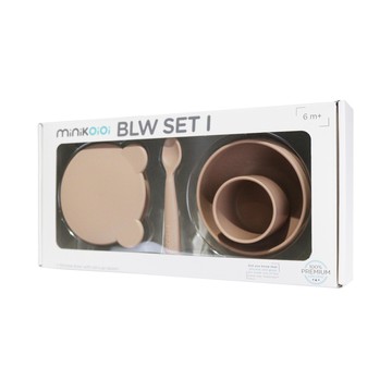 小美食家碗杯匙3件組-奶茶杏