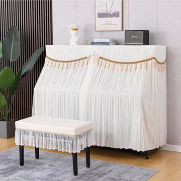 典雅鋼琴罩歐式全罩蕾絲布藝中開鋼琴套彈琴不取防塵罩琴凳罩蓋布