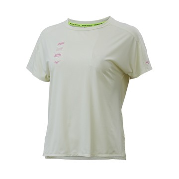 MIZUNO 女款 路跑短袖T恤 J2TAD20342（奶油黃）