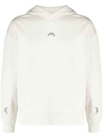 A-COLD-WALL* - Essential logo-print hoodie - men - Cotton - S - Neutrals
