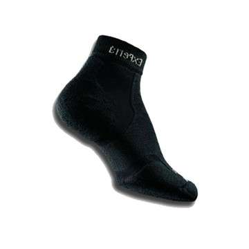 美國[THORLOS] XCMU雪豹短筒襪(黑)/透氣排汗襪/COOLMAX《長毛象休閒旅遊名店》