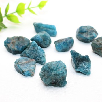 如鴻天然水晶原石藍磷灰石頭魚缸裝飾造景兒童寶石香薰擴香