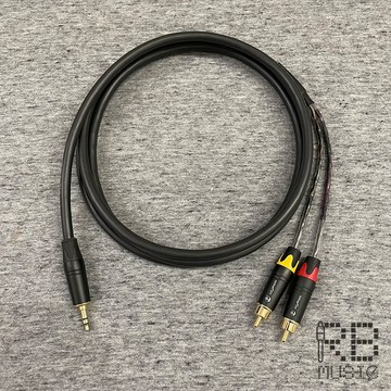 【RB MUSIC】Canare MR202-2AT 兩軌線 音樂播放線 立體聲 音源線 手工 3.5轉鍍金RCA頭