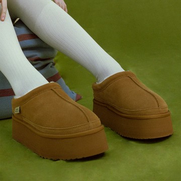 英國 Rockfish 厚底穆勒雪靴 栗棕 - 24 號