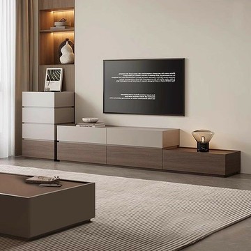 電視櫃 免運 附發票 風禾實木電視機櫃落地式加高客廳收納輕奢儲物櫃被北歐風拼色地櫃