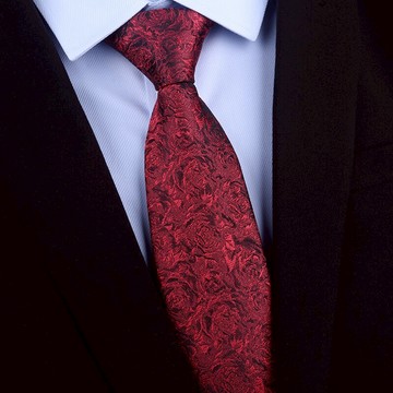 8厘米玫瑰花領帶真絲男士領帶正裝商務襯衫領帶結婚領帶新郎領帶