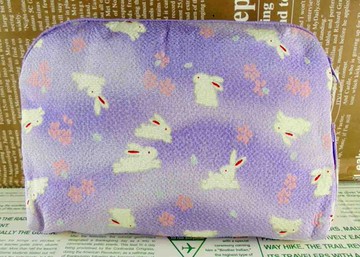 【震撼精品百貨】招財貓 招き猫 化妝包-紫兔子 震撼日式精品百貨